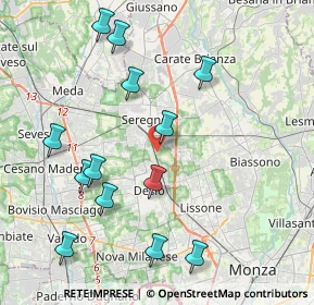 Mappa Via dei Pini, 20831 Seregno MB, Italia (4.42923)