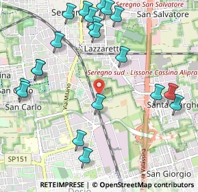 Mappa Via dei Pini, 20831 Seregno MB, Italia (1.2685)