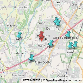 Mappa Via Gerolamo Tiraboschi, 24044 Osio Sopra BG, Italia (2.09909)