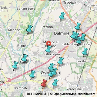 Mappa Via Gerolamo Tiraboschi, 24044 Osio Sopra BG, Italia (2.608)