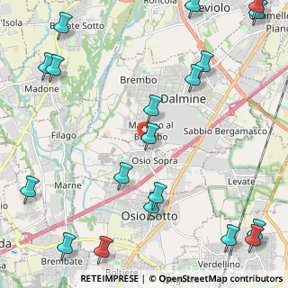 Mappa Via Gerolamo Tiraboschi, 24044 Osio Sopra BG, Italia (3.19842)