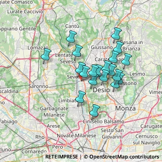 Mappa Via Elisabetta Borromeo, 20811 Cesano Maderno MB, Italia (5.8355)