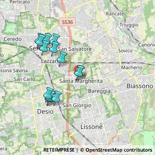 Mappa Via E.G. Pestalozzi, 20851 Santa Margherita MB, Italia (1.87385)