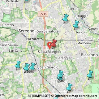 Mappa Via E.G. Pestalozzi, 20851 Santa Margherita MB, Italia (3.26846)