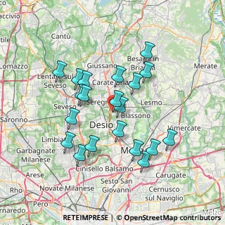 Mappa Via E.G. Pestalozzi, 20851 Lissone MB, Italia (6.6485)