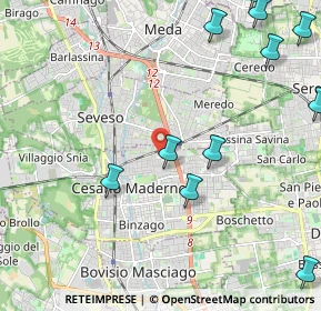 Mappa Via Giovanni de Medici, 20031 Cesano Maderno MB, Italia (2.85364)