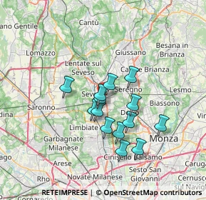 Mappa Via Giovanni de Medici, 20031 Cesano Maderno MB, Italia (5.32714)