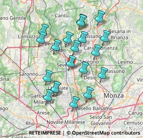 Mappa Via Giovanni de Medici, 20031 Cesano Maderno MB, Italia (6.765)