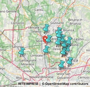 Mappa Via Giovanni de Medici, 20031 Cesano Maderno MB, Italia (6.35733)