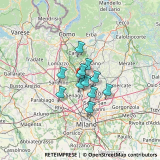 Mappa Via Giovanni de Medici, 20031 Cesano Maderno MB, Italia (7.81333)