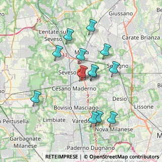 Mappa Via Giovanni de Medici, 20031 Cesano Maderno MB, Italia (3.41615)