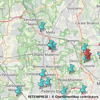 Mappa Via Giovanni de Medici, 20031 Cesano Maderno MB, Italia (6.45222)