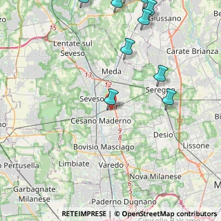 Mappa Via Giovanni de Medici, 20031 Cesano Maderno MB, Italia (5.878)