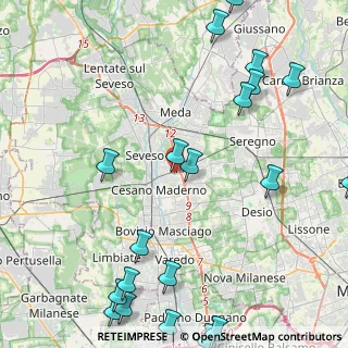 Mappa Via Giovanni de Medici, 20031 Cesano Maderno MB, Italia (6.0975)