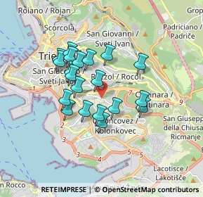 Mappa Via delle Campanelle, 34149 Trieste TS, Italia (1.4015)