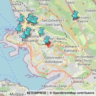 Mappa Via delle Campanelle, 34149 Trieste TS, Italia (2.44154)