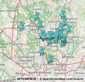 Mappa Via Francesco Ferrucci, 20834 Cesano Maderno MB, Italia (5.757)