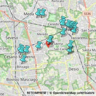 Mappa Via Trento, 20811 Cesano Maderno MB, Italia (2.0645)