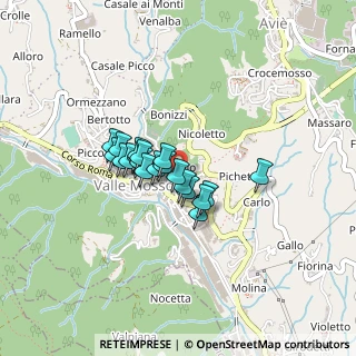 Mappa Frazione Robiolio, 13825 Valle Mosso BI, Italia (0.271)