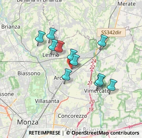 Mappa Via Lorenzo Perosi, 20862 Arcore MB, Italia (2.83636)