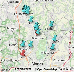 Mappa Via Alessandro Volta, 20046 Biassono MB, Italia (4.094)