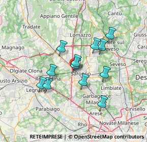 Mappa Via Fabio Filzi, 21047 Saronno VA, Italia (5.7225)