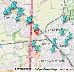Mappa Via Fabio Filzi, 21047 Saronno VA, Italia (1.289)