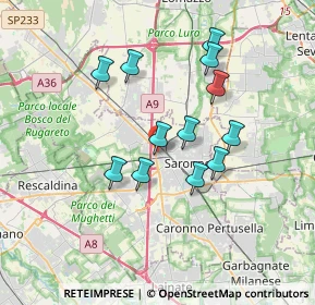 Mappa Via Fabio Filzi, 21047 Saronno VA, Italia (3.06583)