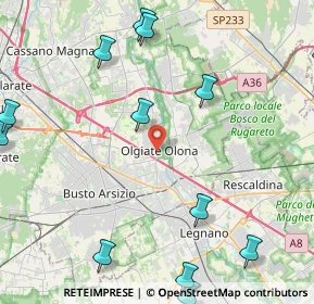 Mappa Via Cavour, 21057 Olgiate Olona VA, Italia (6.838)