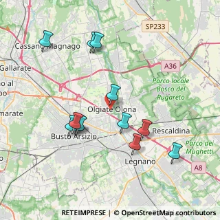 Mappa Via Giuseppe Mazzini, 21058 Olgiate Olona VA, Italia (3.8475)