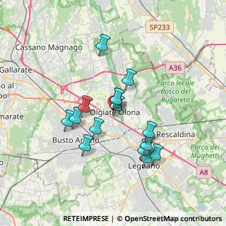 Mappa Via Cavour, 21057 Olgiate Olona VA, Italia (2.984)