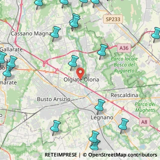 Mappa Via Giuseppe Mazzini, 21058 Olgiate Olona VA, Italia (6.838)