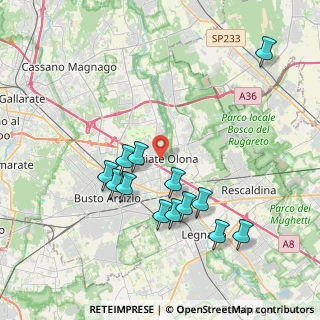Mappa Via Giuseppe Mazzini, 21058 Olgiate Olona VA, Italia (3.87462)