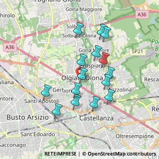Mappa Via Cavour, 21057 Olgiate Olona VA, Italia (1.646)