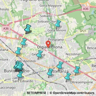 Mappa Via Cavour, 21057 Olgiate Olona VA, Italia (2.92474)
