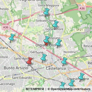 Mappa Via Giuseppe Mazzini, 21058 Olgiate Olona VA, Italia (2.63818)