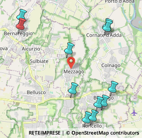 Mappa 20883 Mezzago MB, Italia (2.65182)