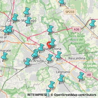 Mappa Via Vittorio Veneto, 21057 Olgiate Olona VA, Italia (5.576)