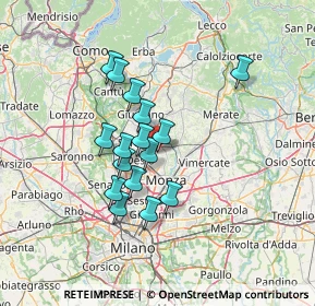 Mappa Via V. Bottego, 20831 Lissone MB, Italia (10.85875)