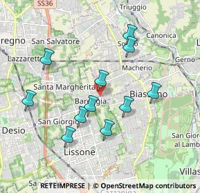 Mappa Via V. Bottego, 20831 Lissone MB, Italia (1.76)