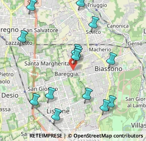 Mappa Via V. Bottego, 20831 Lissone MB, Italia (2.235)