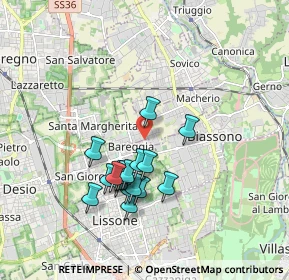 Mappa Via V. Bottego, 20831 Lissone MB, Italia (1.59294)