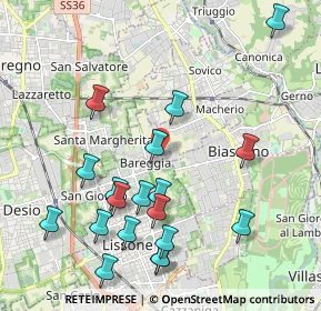 Mappa Via V. Bottego, 20831 Lissone MB, Italia (2.24211)