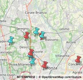 Mappa Via V. Bottego, 20831 Lissone MB, Italia (5.50231)