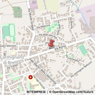 Mappa Via Roma, 33, 35010 Carmignano di Brenta, Padova (Veneto)