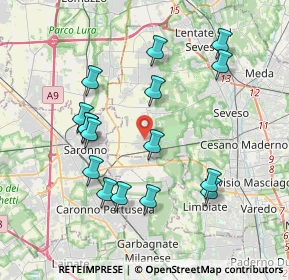 Mappa 20816 Ceriano Laghetto MB, Italia (3.80188)