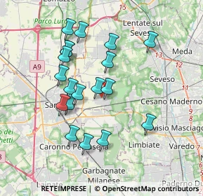Mappa 20816 Ceriano Laghetto MB, Italia (3.39737)