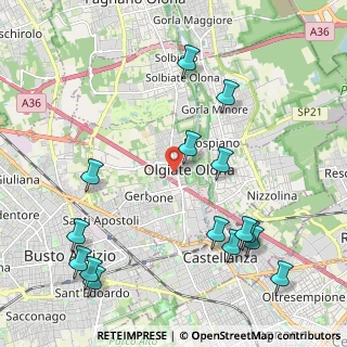 Mappa Via Alfredo Oriani, 21057 Olgiate Olona VA, Italia (2.55667)