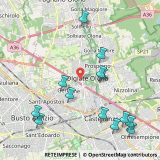 Mappa Via Alfredo Oriani, 21057 Olgiate Olona VA, Italia (2.52)