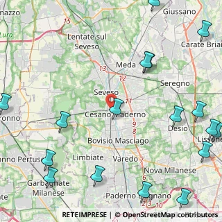 Mappa Via Alessandro Volta, 20811 Cesano Maderno MB, Italia (6.55176)